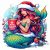 Christmas Mermaid T-shirt 