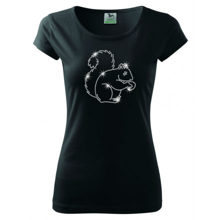 Squirrel T-shirt with rhinestone