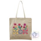 Mom printed colorful patterned canvas bag - Mother's Day extra large bag