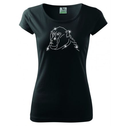 Monkey T-shirt with rhinestone