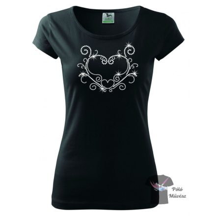 Nonfigurative rhinestone T-shirt