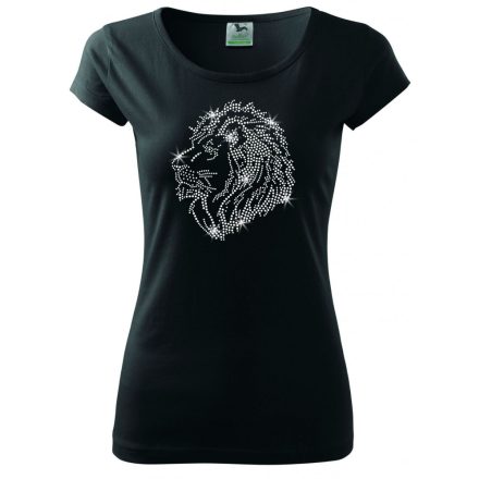 Lion T-shirt with rhinestone