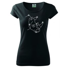 Rhino T-shirt with rhinestone