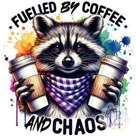 Coffee & Chaos Racoon T-shirt - Racoon Shirt