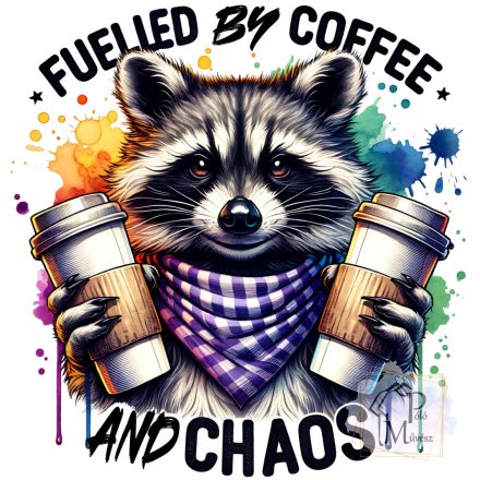 Coffee & Chaos Racoon T-shirt - Racoon Shirt