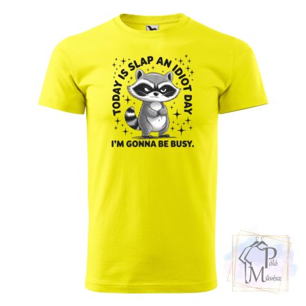 Slap an Idiot Day Racoon T-shirt - Racoon Shirt