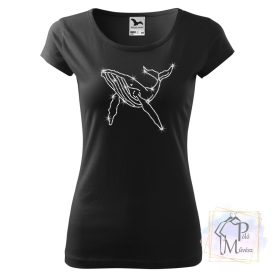 Blue Whale Rhinestone T-shirt - Blue Whale Crystal Shirt