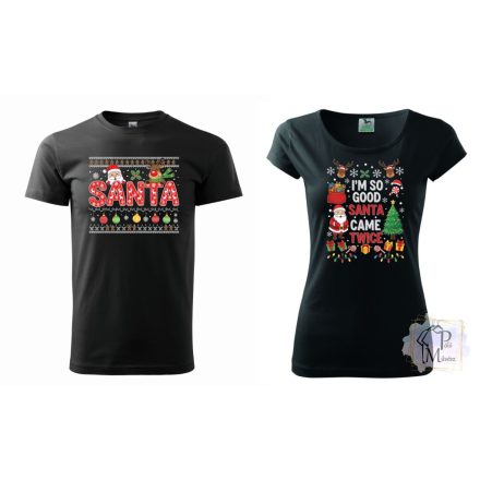 Christmas Couple T-shirt - Xmas shirt