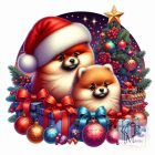 Christmas Pomeranian T-shirt - Pomeranian Shirt