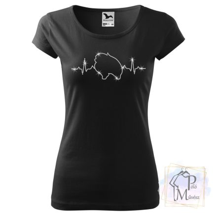 Pomeranian Rhinestone T-shirt - Pomeranian Crystal Shirt