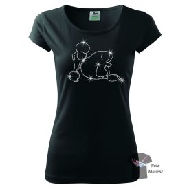 Poodle Rhinestone T-shirt - Poodle Crystal Shirt