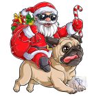 Christmas Pug T-shirt - Pug Shirt