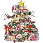 Christmas Pug T-shirt - Pug Shirt