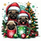 Christmas Pug T-shirt - Pug Shirt