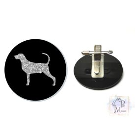 Black&Tan Coonhound Ring Number Clip