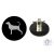 Black&Tan Coonhound Ring Number Clip