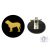 Doggu de Bordeaux Ring Number Clip