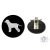 Irish Water Spaniel Ring Number Clip