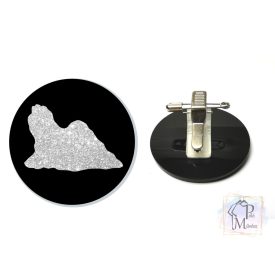 Maltese Dog Ring Number Clip