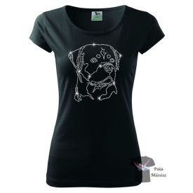 Rottweiler Rhinestone T-shirt - Rottweiler Crystal Shirt