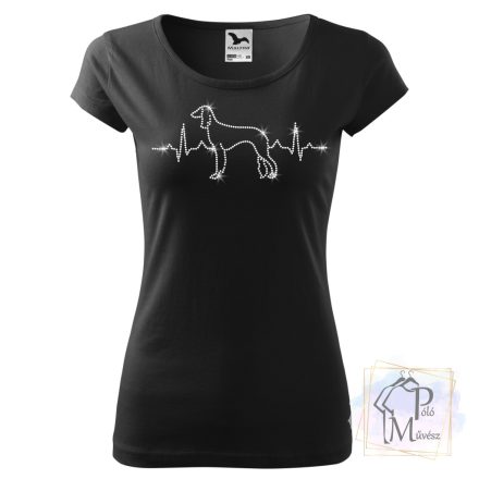 Saluki Rhinestone T-shirt - Saluki Crystal Shirt