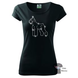 Schnauzer Rhinestone T-shirt - Schnauzer Crystal Shirt