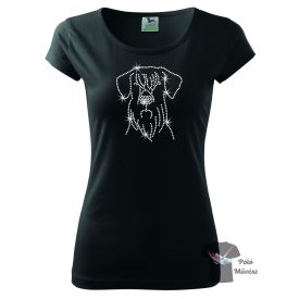 Schnauzer Rhinestone T-shirt - Schnauzer Crystal Shirt