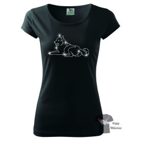   Siberian Husky Rhinestone T-shirt - Siberian Husky Crystal Shirt