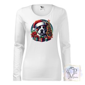   Christmas Staffordshire Bull Terrier T-shirt - Staffordshire Bull Terrier Shirt