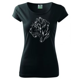 Tiger T-shirt with rhinestone