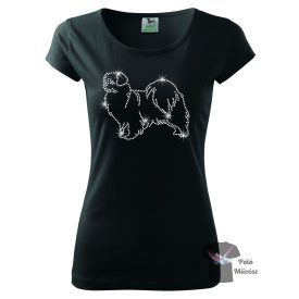   Tibetan Spaniel Rhinestone T-shirt - Tibetan Spaniel Crystal Shirt