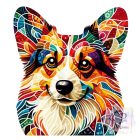 Mosaic Welsh Corgi T-shirt - Welsh Corgi Shirt