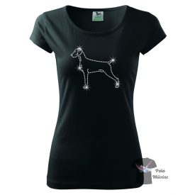 Weimaraner Rhinestone T-shirt - Weimaraner Crystal Shirt