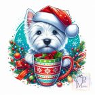 Christmas West Highland White Terrier T-shirt - Westie Shirt