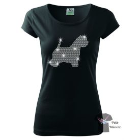   West Highland White Terrier Rhinestone T-shirt - Westie Crystal Shirt