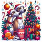 Christmas Whippet T-shirt - Whippet Shirt