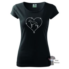 Whippet Rhinestone T-shirt - Whippet Crystal Shirt