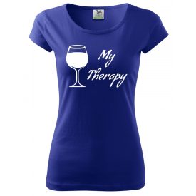 Wine T-shirt - Wine is my therapy