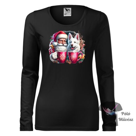 Christmas White Swiss Shepherd T-shirt - White Swiss Shepherd Shirt