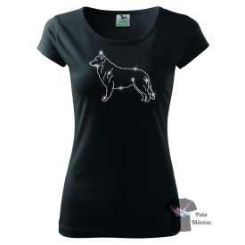   White Swiss Shepherd Rhinestone T-shirt - White Swiss Shepherd Crystal Shirt